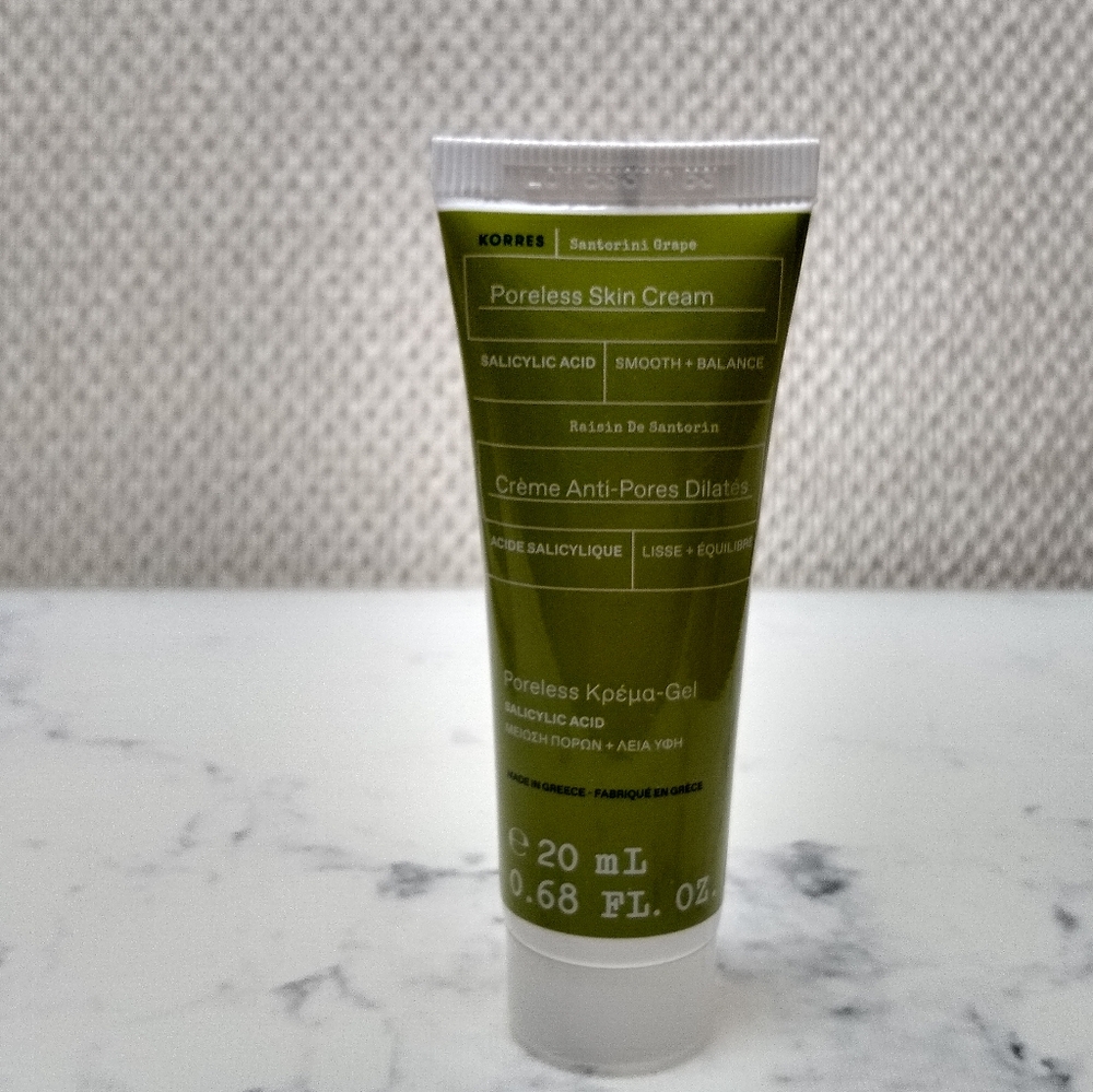 Korres Santorini Grape Poreless Skin Cream 0.68oz/20ml Travel Size NEW Sealed